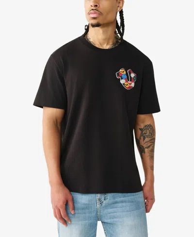 True Religion Men's Short-sleeve Garden Horseshoe T-shirt In Black