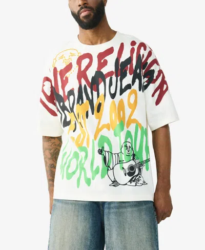 TRUE RELIGION MEN'S SHORT-SLEEVE GRAFFITI PRINTED T-SHIRT