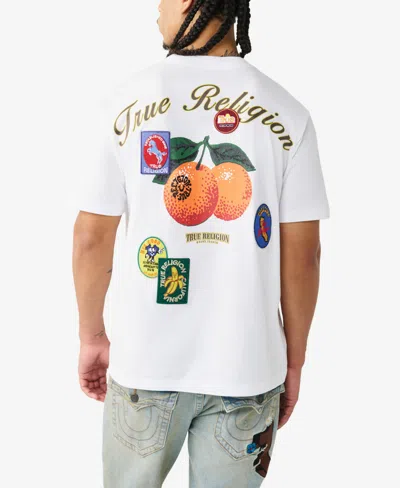 True Religion Ss Orchard Heavy Stamps T-shirt In White