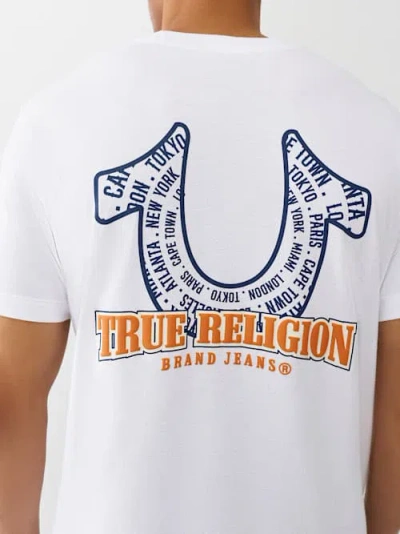 True Religion Men's Spiral Horseshoe Graphic T-shirt In White