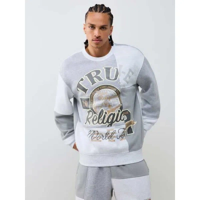 True Religion Men's Spliced Crewneck Sweater In Multi