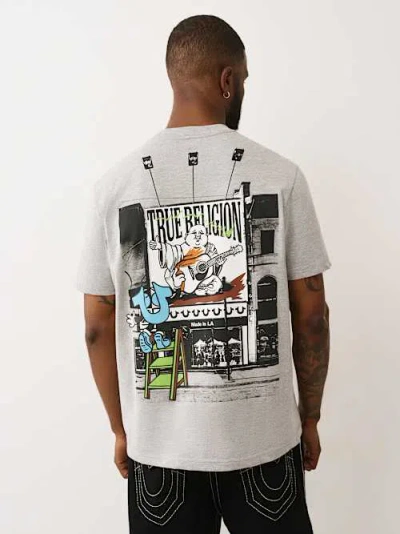 True Religion Men's Spray Paint Signage Graphic T-shirt In White