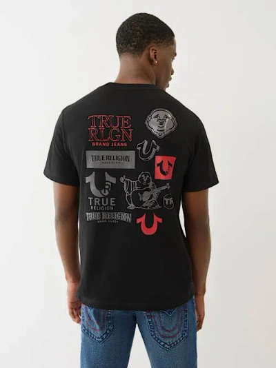 True Religion Men's Sticker Graphic T-shirt In Blue