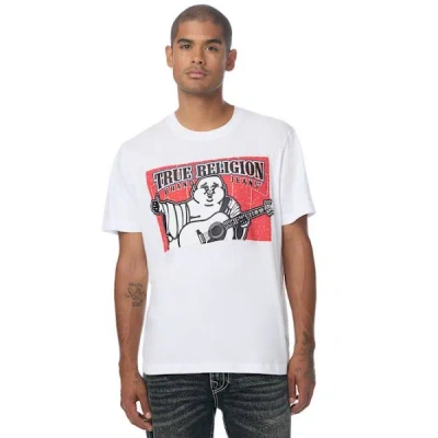 True Religion Stitched Block Buddha Graphic T-shirt In White