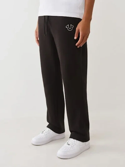 True Religion Men's Straight Leg Sweatpant In Black