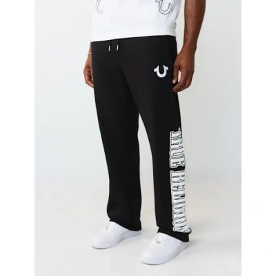 True Religion Men's Straight Og Logo Sweatpant In Black