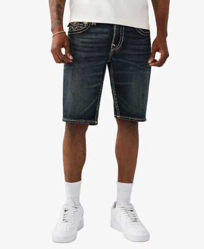 True Religion Men's Straight-fit Denim Shorts In Blue