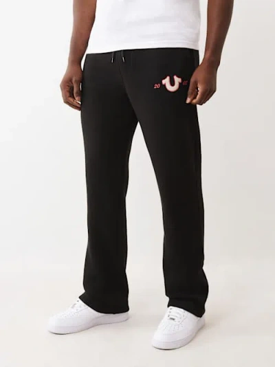 True Religion Men's Sunrise Horseshoe Straight Leg Sweat Pant In Black