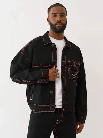 True Religion Men's Super T Boxy Denim Jacket