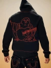 True Religion Men's Super T Embroidered Buddha Logo Zip Hoodie In Black