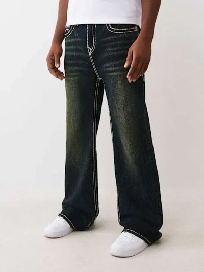 True Religion Men's Super T Exaggerated Flare Jean In Black