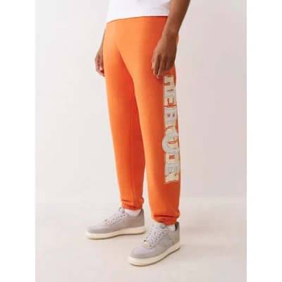 True Religion Men's Terry Appliqué Jogger Pants In Orange