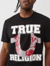 True Religion Men's Terry Horseshoe Appliqué T-shirt In Black