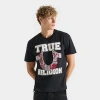 True Religion Men's Terry Horseshoe Appliqué T-shirt In Blue