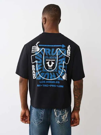 TRUE RELIGION MEN'S THUMBS UP HEAVYWEIGHT BOXY T-SHIRT