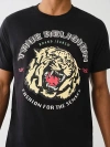 True Religion Tiger Face Graphic T-shirt In Black