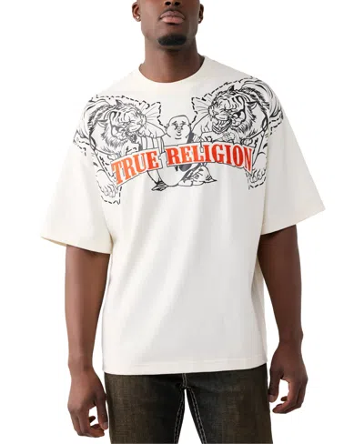 True Religion Men's Tiger Logo Short-sleeve T-shirt In White