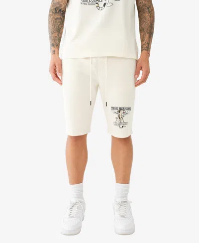 True Religion Men's Tiger Shorts In White