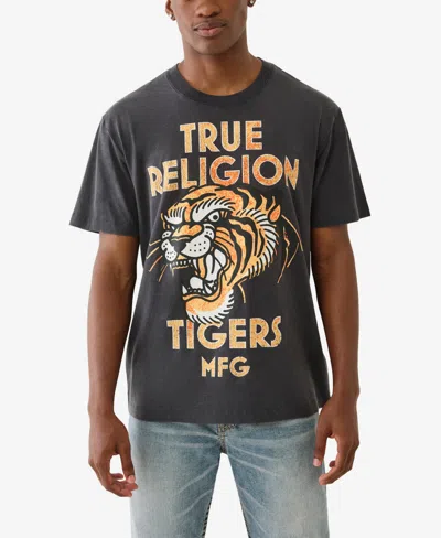 TRUE RELIGION MEN'S TIGER VINTAGE SHORT SLEEVE T-SHIRT