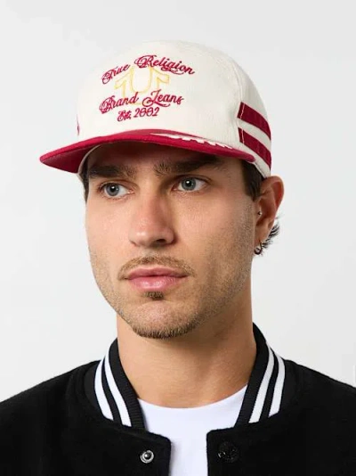 True Religion Men's True 02 Embroidered Hat In White