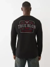 True Religion Men's True Logo Long Sleeve T-shirt In Black