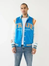 True Religion Men's  Varsity Bomber Jacket In Blue