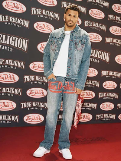 True Religion Men's  X Von Dutch Billy Big T Bootcut Jean In Blue