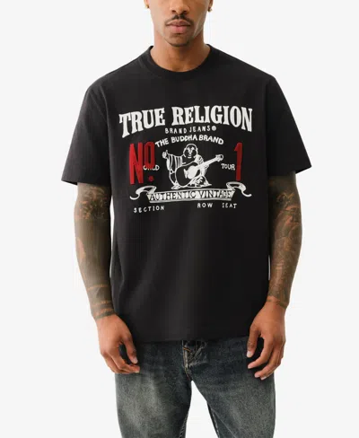 True Religion Men's True Vintage No1 Short Sleeve T-shirt In Jet Black