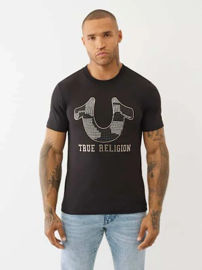 True Religion Men's Two Tone Stud T-shirt In Black