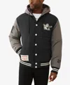 True Religion Men's Varsity Hooded Puffer Jacket In Multi