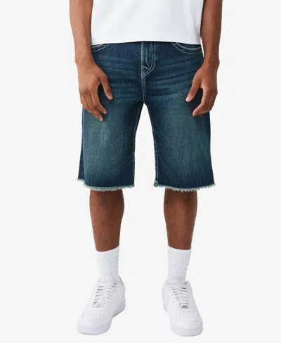 True Religion Men's Vinny Baggy Big Regular-fit T Fray Shorts In Blue