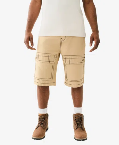 True Religion Men's Vinny Big T Cargo Shorts In Cornstalk