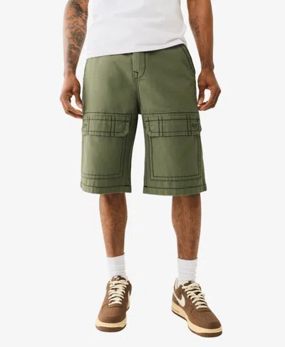True Religion Men's Vinny Big T Cargo Shorts In Kalamata