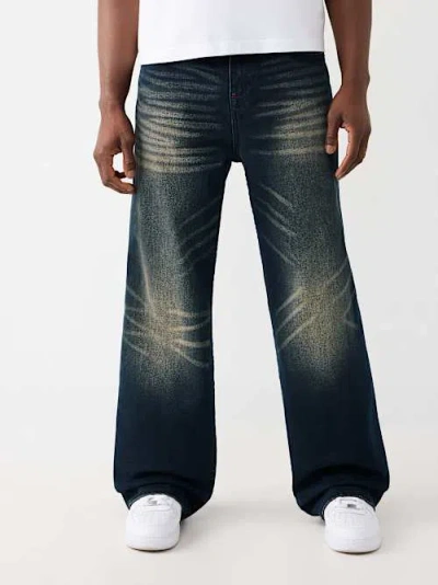 True Religion Men's Vinny Flap Ultra Baggy Jean In Blue