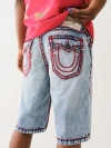 True Religion Men's Vinny Rope Stitch Ultra Baggy Short In Blue