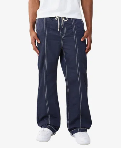 True Religion Men's Vinny Ultra Baggy Big T Flap Pants In Blue