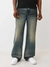 True Religion Men's Ricky Flap Straight Jean 34" In Blue