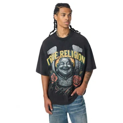 True Religion Men's Washed Heavyweight Oversized T-shirt In Black