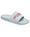 True Religion Men's Weezy Logo Slide In Grey
