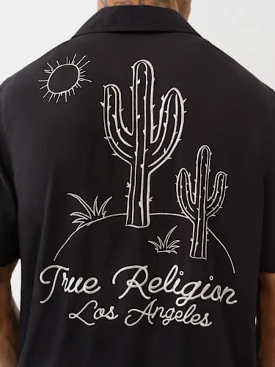 True Religion Men's Western Camp Shirt In Black