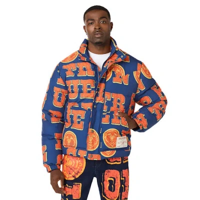True Religion Men's Western Logo Puffer Jacket In Blue