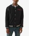 True Religion Men's Western Wool Varsity Jacket In Black