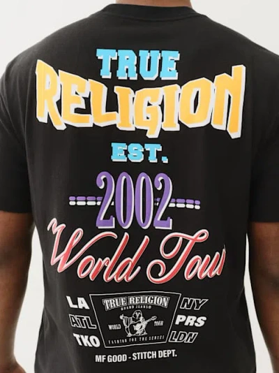 True Religion Men's World Tour T-shirt In Black