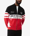 True Religion Men's Zip Raglan Sweater In Red