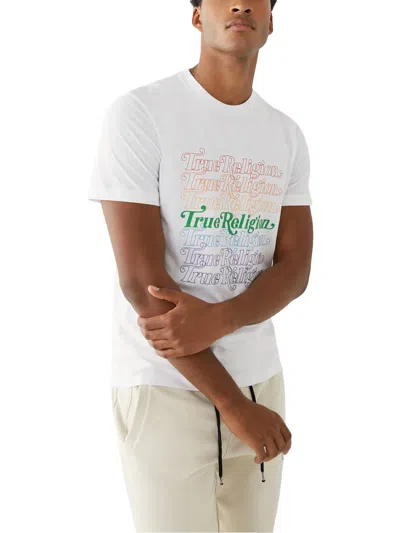 True Religion Mens Cotton Logo T-shirt In White