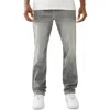 True Religion Ricky Flap Straight Fit Jeans In Chalk Gray In Multi
