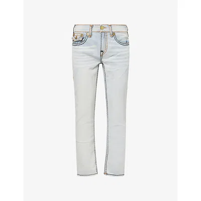 True Religion Mens Light Wash Rocco Skinny Denim Jeans In Multi