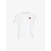 True Religion Mens Optic White Applique Blazing Tour Short-sleeves Relaxed-fit Cotton-jersey T-shirt Xl In Optic White