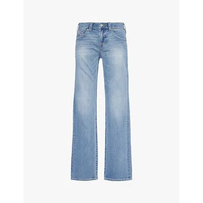 True Religion Mens Brilliant Med Wash Billy Five-pocket Straight-leg Relaxed-fit Stretch-denim Jeans