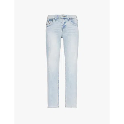 TRUE RELIGION MENS TRUE RELIGION ROCCO FADED-WASH STRAIGHT-LEG SLIM-FIT STRETCH-DENIM JEANS